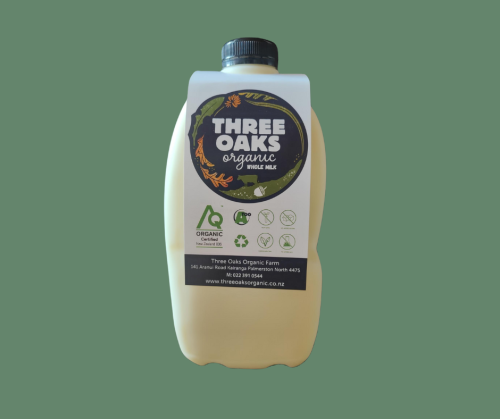 Three Oaks Organic Certified Organic Pasteurised Milk 2 Litre